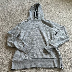 Mens H&M Zipper Salt and Pepper Pullover Hoodie